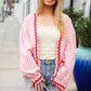 Spell Bound Red & Pink Cotton Ribbon Tie Gingham Pocket Jacket