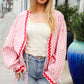 Spell Bound Red & Pink Cotton Ribbon Tie Gingham Pocket Jacket