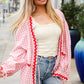 Spell Bound Red & Pink Cotton Ribbon Tie Gingham Pocket Jacket