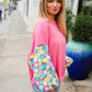 Lock Eyes Pink & Floral Bubble Sleeve French Terry Pullover