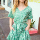 Sage Green Boho Surplice Pocketed Romper