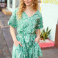 Sage Green Boho Surplice Pocketed Romper