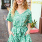 Sage Green Boho Surplice Pocketed Romper