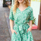 Sage Green Boho Surplice Pocketed Romper
