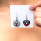 Jack-O-Lantern Mismatch Rhinestone Earrings
