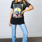 Black Cotton Nashville Graphic Knit Tee