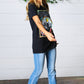 Black Cotton Nashville Graphic Knit Tee