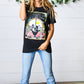 Black Cotton Nashville Graphic Knit Tee