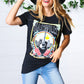 Black Cotton Nashville Graphic Knit Tee