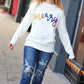 More the Merrier White Pop Up Lurex Sweater