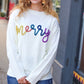 More the Merrier White Pop Up Lurex Sweater