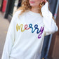 More the Merrier White Pop Up Lurex Sweater