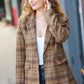 Make It Happen Spice Plaid Tailored Collar Lapel Blazer