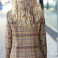 Make It Happen Spice Plaid Tailored Collar Lapel Blazer