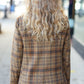 Make It Happen Spice Plaid Tailored Collar Lapel Blazer