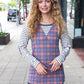 Feeling Playful Plaid/Stripe Outseam Stitch Elbow Patch Pullover