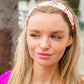 Red & Pink Heart Print Stretchy Twist Headband