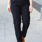 Going Your Way Black Corduroy High Rise Tapered Leg Pants