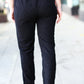 Going Your Way Black Corduroy High Rise Tapered Leg Pants