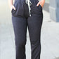 Feeling Cozy Ash Black Acid Wash Fleece Sweatpants