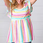 Lavender Rainbow Stripe Babydoll To