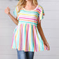 Lavender Rainbow Stripe Babydoll To