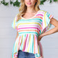 Lavender Rainbow Stripe Babydoll To