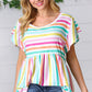 Lavender Rainbow Stripe Babydoll To