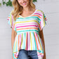 Lavender Rainbow Stripe Babydoll To