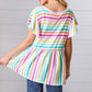 Lavender Rainbow Stripe Babydoll To