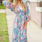 Star Struck Vintage Floral Midi Dress with Side Pockets