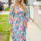 Star Struck Vintage Floral Midi Dress with Side Pockets