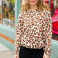 Easy Living Brown & Blush Animal Print Hoodie