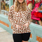 Easy Living Brown & Blush Animal Print Hoodie