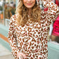 Easy Living Brown & Blush Animal Print Hoodie