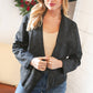 Black Holiday Matte Foiled Cheetah Print Blazer Jacket