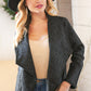 Black Holiday Matte Foiled Cheetah Print Blazer Jacket