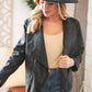 Black Holiday Matte Foiled Cheetah Print Blazer Jacket
