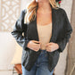Black Holiday Matte Foiled Cheetah Print Blazer Jacket