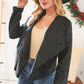 Black Holiday Matte Foiled Cheetah Print Blazer Jacket