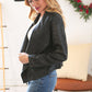 Black Holiday Matte Foiled Cheetah Print Blazer Jacket