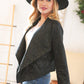 Black Holiday Matte Foiled Cheetah Print Blazer Jacket