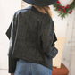 Black Holiday Matte Foiled Cheetah Print Blazer Jacket
