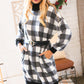 Black Buffalo Plaid Belted Sweater Dress