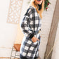 Black Buffalo Plaid Belted Sweater Dress