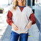 Oatmeal Textured Sweater Knit Cold Shoulder Top