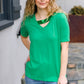 Saint Patrick Asymmetrical Sequin Banded V Neck Top