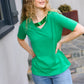 Saint Patrick Asymmetrical Sequin Banded V Neck Top