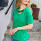 Saint Patrick Asymmetrical Sequin Banded V Neck Top