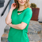 Saint Patrick Asymmetrical Sequin Banded V Neck Top